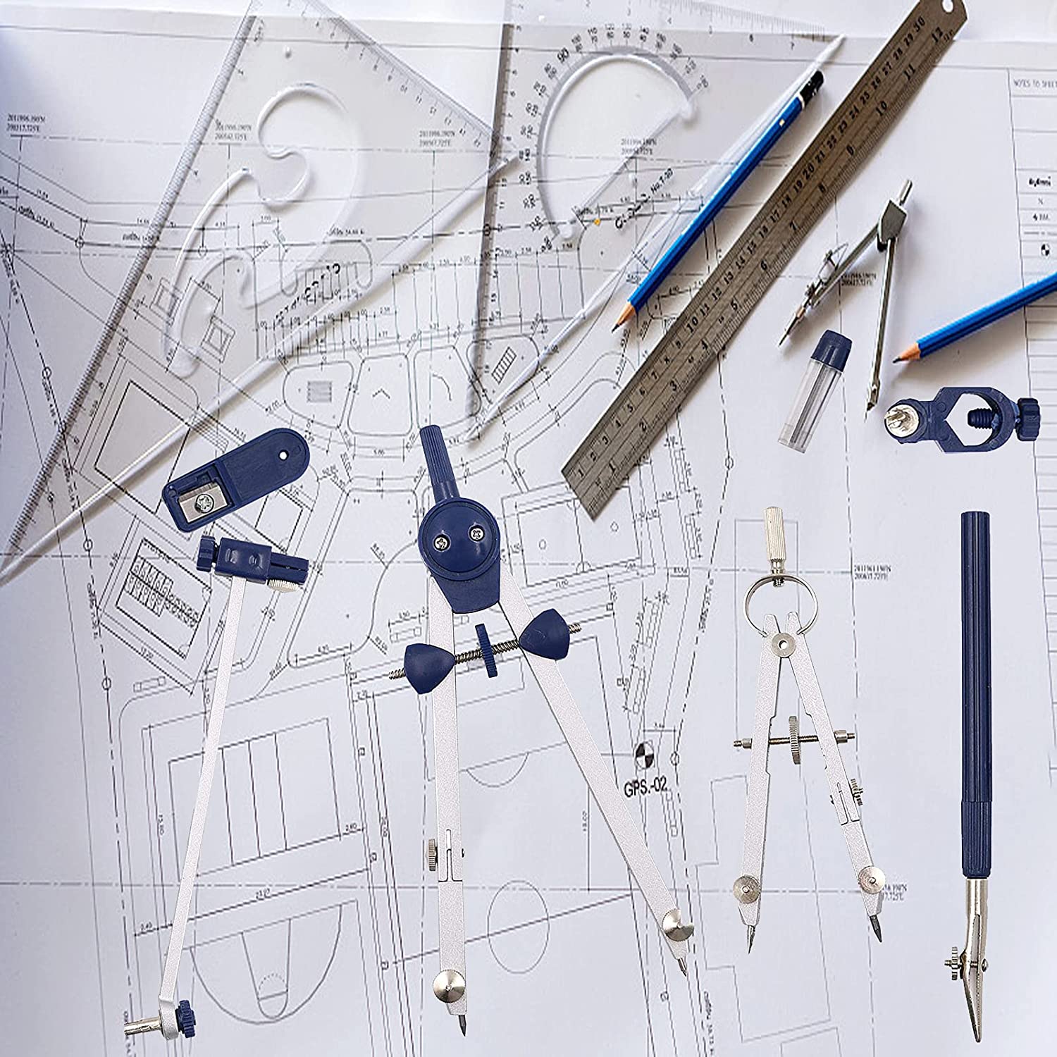 A46M-9Pc Drafting Compass For  - Math Geometry Set With Compass review and price