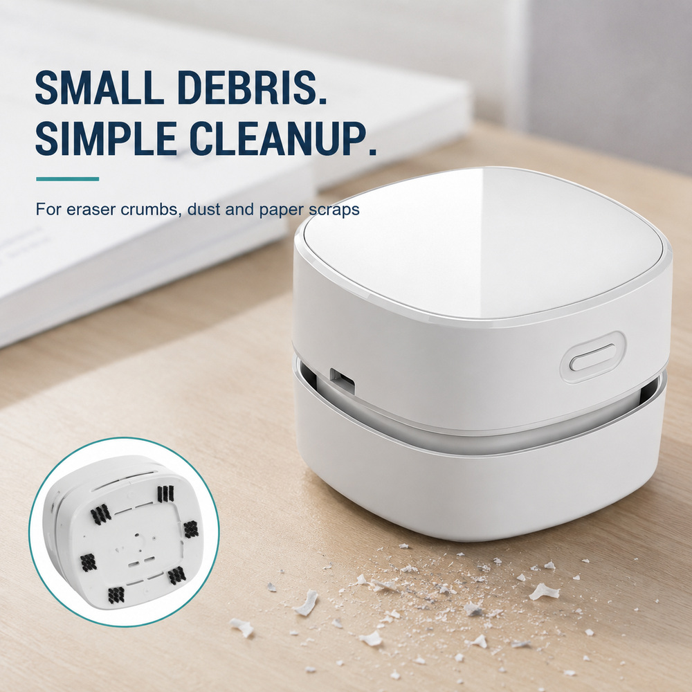Portable Desktop Vacuum Cleane - Mini Desktop Vacuum Cleaner For Eraser Dust review and price